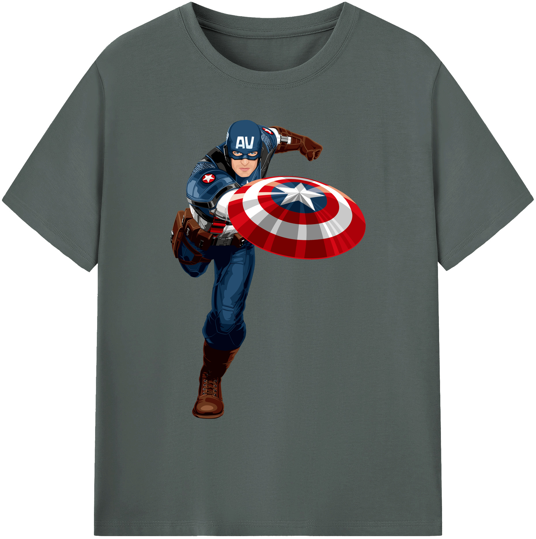 （画像用） アベンジャーズ The Avengers 綿100％ メンズ半袖Tシャツ｜肌触りやわらか＆通気性